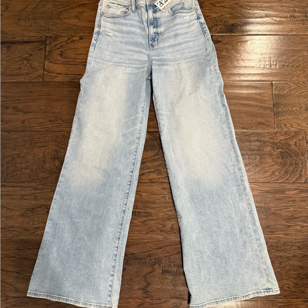 Daze Women's Light Blue Flare Jeans - Far Out - Picture 2 of 5